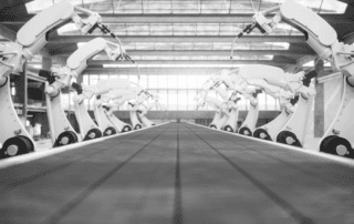 Robots on an assembly line