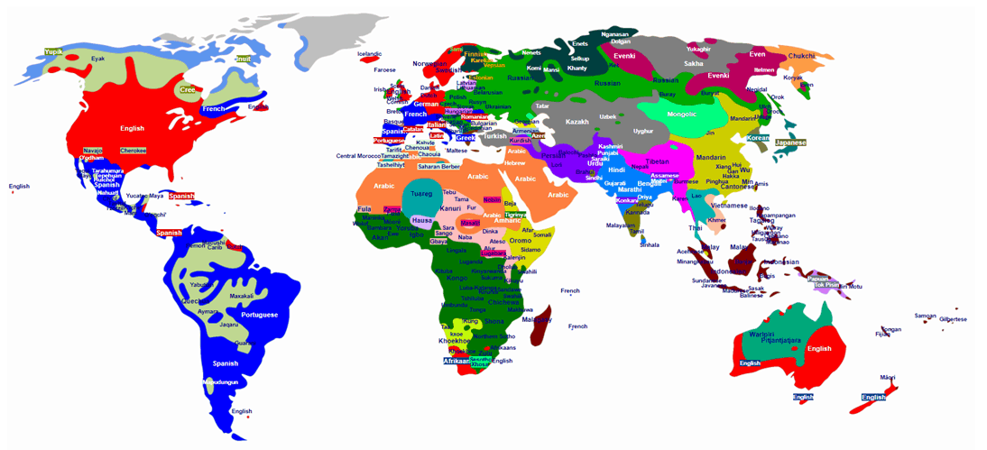 Natural languages by geography 